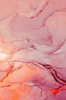 Abstract created using the technique of Alcohol ink. Macro photography of the smallest details of a panting. The panting shows how overflows of shades and colors of paint resemble space motifs. photo