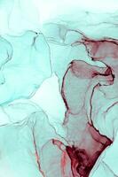 Abstract created using the technique of Alcohol ink. Macro photography of the smallest details of a panting. The panting shows how overflows of shades and colors of paint resemble space motifs. photo