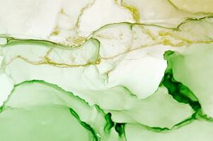 Abstract created using the technique of Alcohol ink. Macro photography of the smallest details of a panting. The panting shows how overflows of shades and colors of paint resemble space motifs. photo