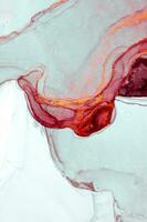 Abstract created using the technique of Alcohol ink. Macro photography of the smallest details of a panting. The panting shows how overflows of shades and colors of paint resemble space motifs. photo