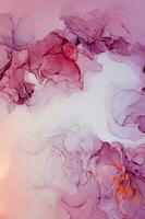Abstract created using the technique of Alcohol ink. Macro photography of the smallest details of a panting. The panting shows how overflows of shades and colors of paint resemble space motifs. photo
