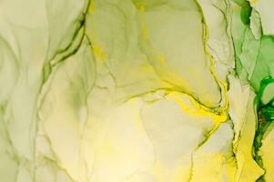Abstract created using the technique of Alcohol ink. Macro photography of the smallest details of a panting. The panting shows how overflows of shades and colors of paint resemble space motifs. photo