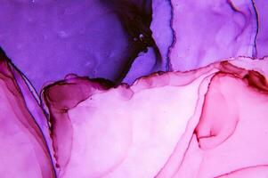 Ink colors are amazingly bright, luminous, translucent, free-flowing, and dry quickly. Abstract artwork. Trendy wallpaper. Natural pattern, luxury. Art for your design project. Transparent creativity. photo