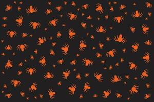 Hand drawn flat Halloween pattern design vector