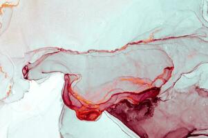 Abstract created using the technique of Alcohol ink. Macro photography of the smallest details of a panting. The panting shows how overflows of shades and colors of paint resemble space motifs. photo