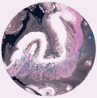 Abstract created using the technique of liquid acrylic. Macro photography of the smallest details of a picture. The picture shows how overflows of shades and colors of paint resemble space motifs. photo