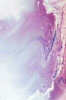 Abstract created using the technique of liquid acrylic. Macro photography of the smallest details of a panting. The panting shows how overflows of shades and colors of paint resemble space motifs. photo