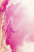 Abstract created using the technique of liquid acrylic. Macro photography of the smallest details of a panting. The panting shows how overflows of shades and colors of paint resemble space motifs. photo