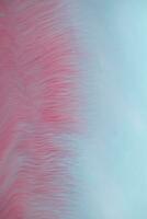 Abstract created using the technique of liquid acrylic. Macro photography of the smallest details of a panting. The panting shows how overflows of shades and colors of paint resemble space motifs. photo
