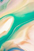 Abstract created using the technique of liquid acrylic. Macro photography of the smallest details of a picture. The picture shows how overflows of shades and colors of paint resemble space motifs. photo