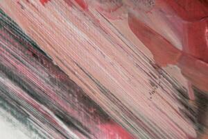 Black, gray and bronze oil painted abstract curves. Texture of brush strokes on white background. Horizontal brush layer, colorful backdrop. photo