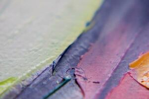 Closeup of abstract rough art painting texture, with oil brushstroke, pallet knife paint on canvas photo