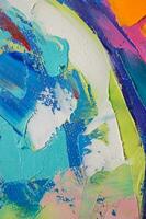 Closeup of abstract rough art painting texture, with oil brushstroke, pallet knife paint on canvas photo