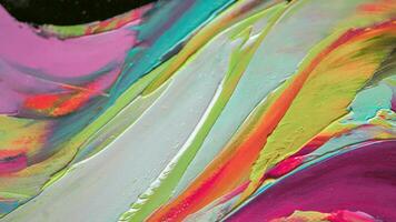 Abstract colorful oil painting on canvas. Oil paint texture with brush and palette knife strokes. multicolored wallpaper. Macro close up acrylic background. photo