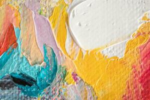 Abstract oil paint texture background, pattern of color brush strokes photo