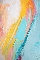 Abstract oil paint texture background, pattern of color brush strokes photo