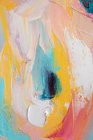 Abstract oil paint texture background, pattern of color brush strokes photo