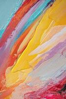 Abstract oil paint texture background, pattern of color brush strokes photo