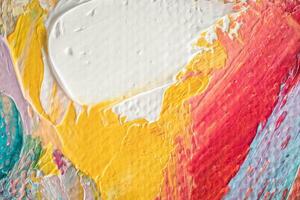 Abstract oil paint texture background, pattern of color brush strokes photo