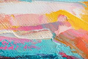 Abstract oil paint texture background, pattern of color brush strokes photo