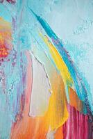 Abstract oil paint texture background, pattern of color brush strokes photo