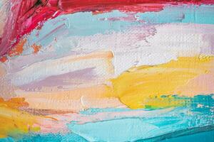 Abstract oil paint texture background, pattern of color brush strokes photo