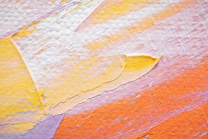 Fragment. Multicolored texture painting. Abstract art background. oil on canvas. Rough brushstrokes of paint. Closeup of a painting by oil and palette knife. Highly-textured, high quality details. photo