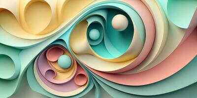 Abstract Paper cut graphic design deocration. Graphic Art. 3d Background colorful pastel. photo