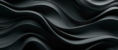 Layered texture of dark colors 3D layers. Cover layout design template. Abstract realistic decoration textured with cardboard wavy layers. Black abstract background. photo