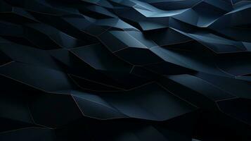 Layered texture of dark colors 3D layers. Cover layout design template. Abstract realistic decoration textured with cardboard wavy layers. Black abstract background. photo