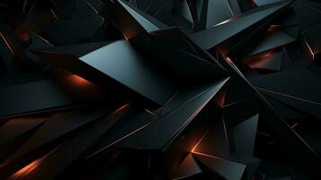 Layered texture of dark colors 3D layers. Cover layout design template. Abstract realistic decoration textured with cardboard wavy layers. Black abstract background. photo