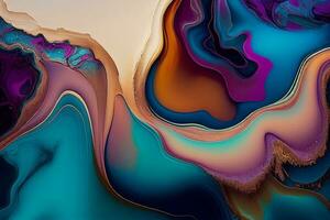 Set of Alcohol ink abstract painting. Style incorporates the swirls of marble or the ripples of agate. Used as a trendy background for wallpapers, posters, cards, invitations, websites. photo