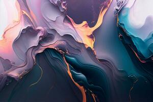 Alcohol ink abstract painting. Style incorporates the swirls of marble or the ripples of agate. Used as a trendy background for wallpapers, posters, cards, invitations, websites. photo