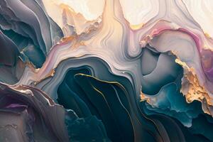 Alcohol ink abstract painting. Style incorporates the swirls of marble or the ripples of agate. Used as a trendy background for wallpapers, posters, cards, invitations, websites. photo