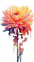 Colorful watercolor art. Isolated on white background. In a realistic manner, colorful, rainbow. Ideal for teaching materials, books and nature-themed designs. Paint splash icons. created by AI photo