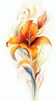 Colorful watercolor art. Isolated on white background. In a realistic manner, colorful, rainbow. Ideal for teaching materials, books and nature-themed designs. Paint splash icons. created by AI photo