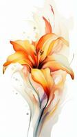 Colorful watercolor art. Isolated on white background. In a realistic manner, colorful, rainbow. Ideal for teaching materials, books and nature-themed designs. Paint splash icons. created by AI photo