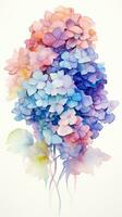 Colorful watercolor art. Isolated on white background. In a realistic manner, colorful, rainbow. Ideal for teaching materials, books and nature-themed designs. Paint splash icons. created by AI photo