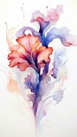 Colorful watercolor art. Isolated on white background. In a realistic manner, colorful, rainbow. Ideal for teaching materials, books and nature-themed designs. Paint splash icons. created by AI photo