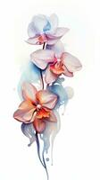 Colorful watercolor art. Isolated on white background. In a realistic manner, colorful, rainbow. Ideal for teaching materials, books and nature-themed designs. Paint splash icons. created by AI photo