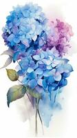 Colorful watercolor art. Isolated on white background. In a realistic manner, colorful, rainbow. Ideal for teaching materials, books and nature-themed designs. Paint splash icons. created by AI photo