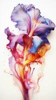Colorful watercolor art. Isolated on white background. In a realistic manner, colorful, rainbow. Ideal for teaching materials, books and nature-themed designs. Paint splash icons. created by AI photo