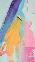 Fragment of multicolored texture painting. Abstract art background. oil on canvas. Rough brushstrokes of paint. Closeup of a painting by oil and palette knife. Highly-textured, high quality details. photo