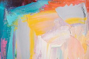 Abstract oil paint texture background, pattern of color brush strokes photo