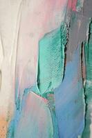 Conceptual abstract closeup of a painting by oil and palette knife on canvas. photo