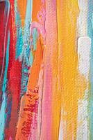 Abstract oil paint texture background, pattern of color brush strokes photo