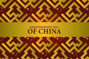 seamless pattern happy national day of China with geometric shape background vector