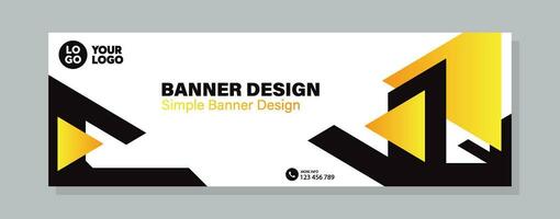 Modern abstract banner design template with geometric shapes. Applicable for Banners, Placards, Posters, Flyers vector