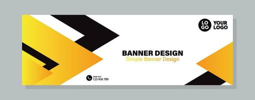 Modern abstract banner design template with geometric shapes. Applicable for Banners, Placards, Posters, Flyers vector