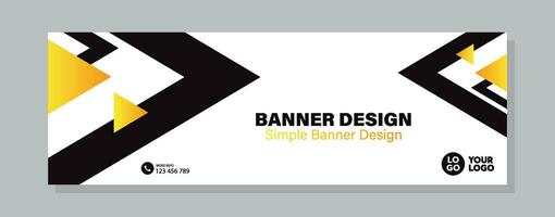 Modern abstract banner design template with geometric shapes. Applicable for Banners, Placards, Posters, Flyers vector